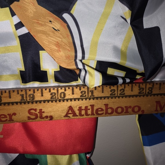 Reason Windbreaker Jacket Mens Size M Red Half Zip Sailor Teddy Bear Hooded - Picture 5 of 5